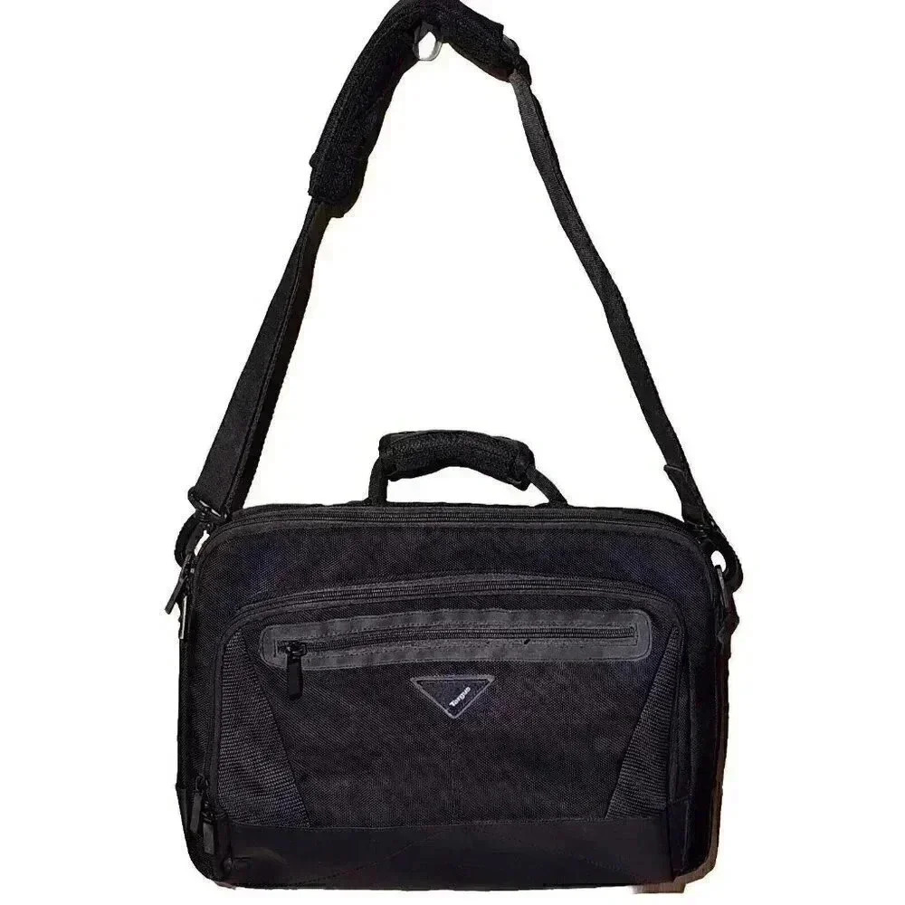 Targus Laptop Bag Black 15.6" Classic Slim Briefcase Messenger Bag Crossbody